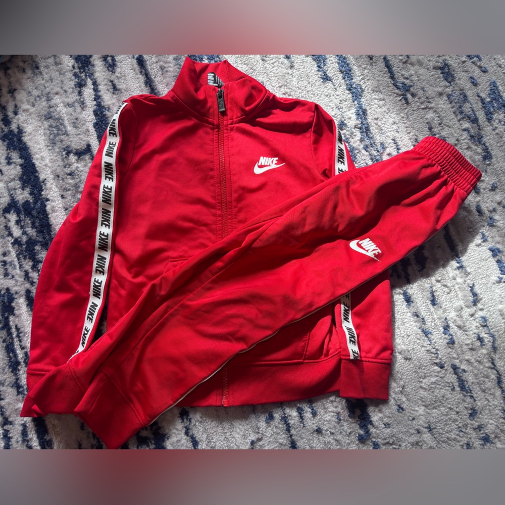 Kids (size 5) Nike Track Suit (Red)